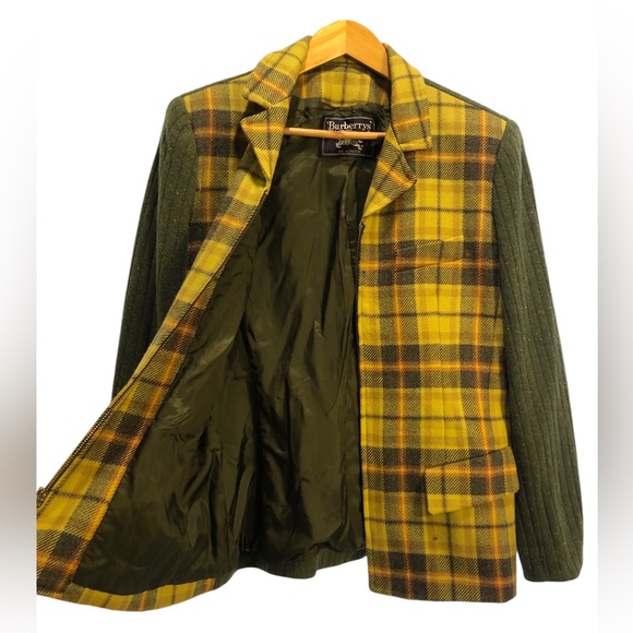 Burberry’s London Plaid 100% Wool Sweater Blazer Jacket Sz 12 - Picture 3 of 6
